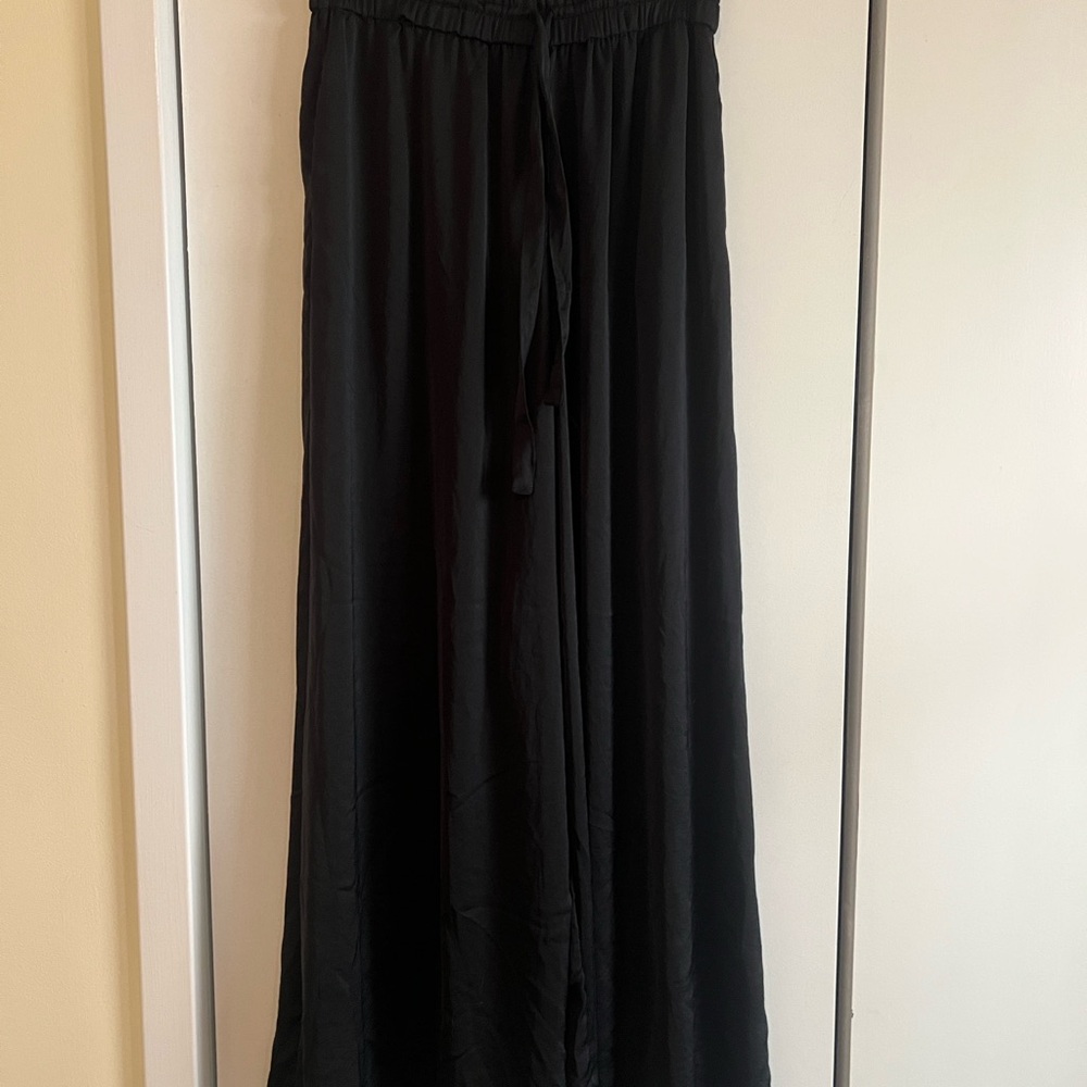 Zara Black Wide Leg Flowy Pants